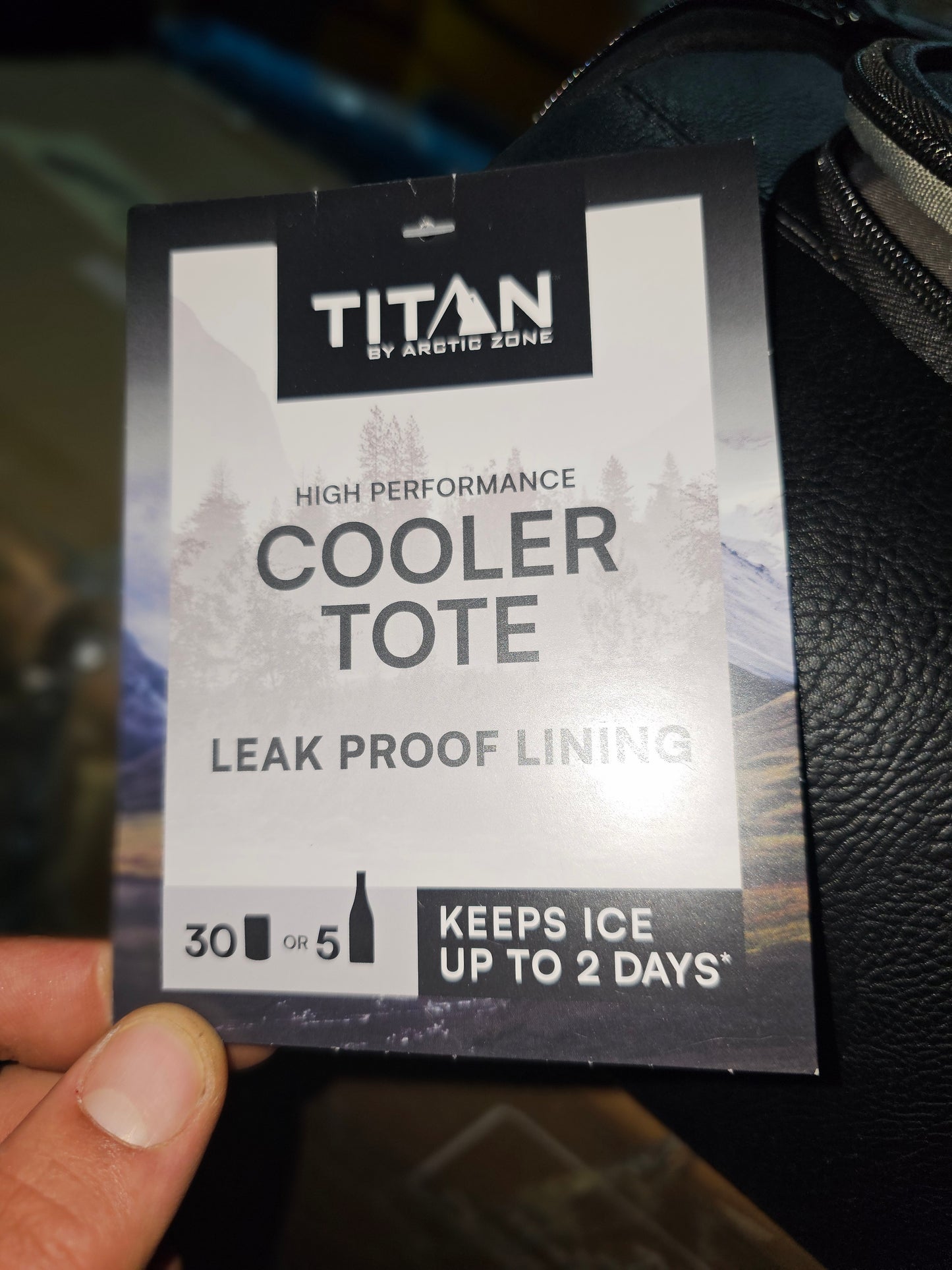 Titan 30 Can Faux Leather Cooler Tote