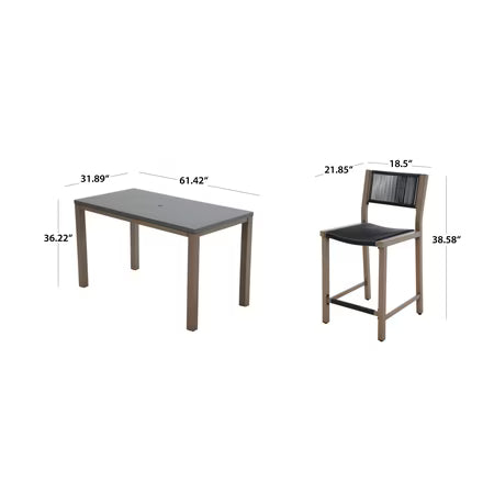 Better Homes & Gardens Tarren Dining Set, Black