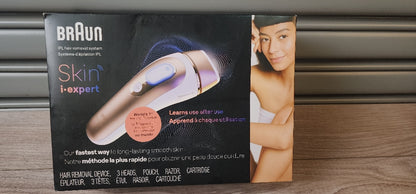 Braun Skin i-Expert PL7243 IPL Device Laser Hair Removal Kit with 3 Smart Heads and Soft Vanity Case