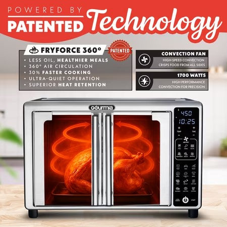 Gourmia French Door Toaster Oven Air Fryer 24L