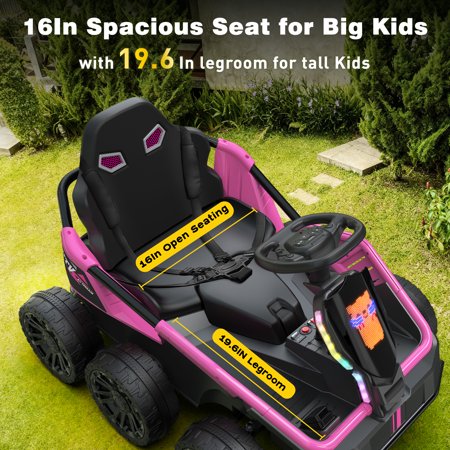 East Doll 24V Ride-On UTV, Remote, Pink