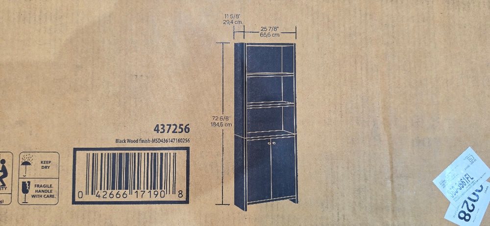 Mainstays Westley 5-Shelf Bookcase with Doors