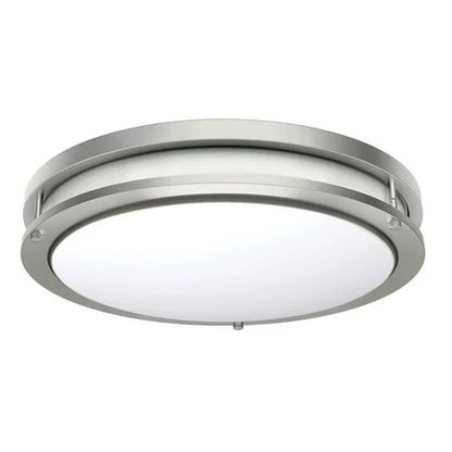 Energetic Lighting 14 LED Flush Mount Light Fixture, Brushed Nickel