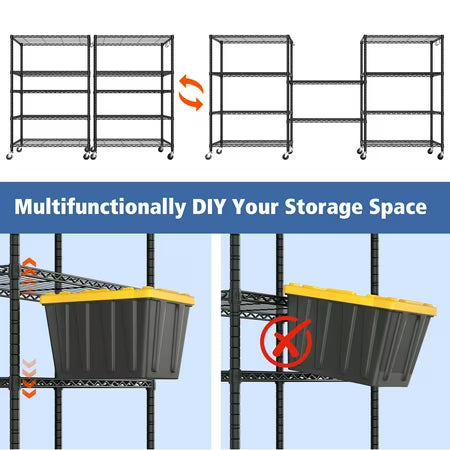 TrumanPick 5-Tier Wire Shelf, 36"W x 16"D x 76"H