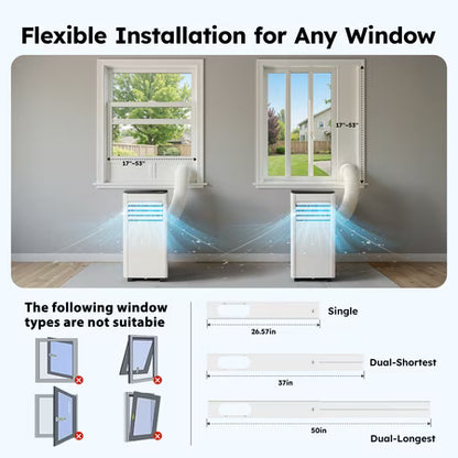 SIMZLIFE Portable AC 8000 BTU up to 550 Sq White