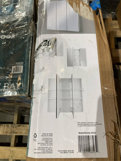 Frameless Tri-View Cabinet 30-3/8x30-3/16 in.