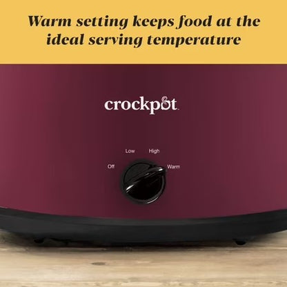 Crock-Pot Manual 8-Quart Slow Cooker, Rhubarb