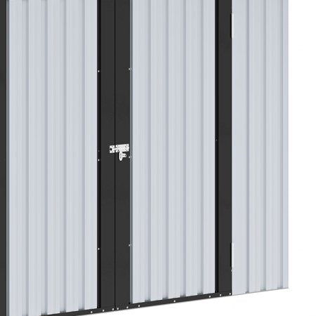 Uforic 6x4ft Metal Outdoor Shed, Lockable, White