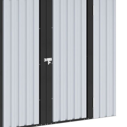 Uforic 6x4ft Metal Outdoor Shed, Lockable, White