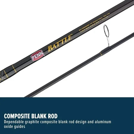 PENN 7' Battle Spinning Rod & Reel Combo 5000
