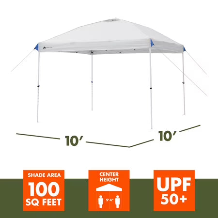 Ozark Trail 10 ft x 10 ft Canopy, White