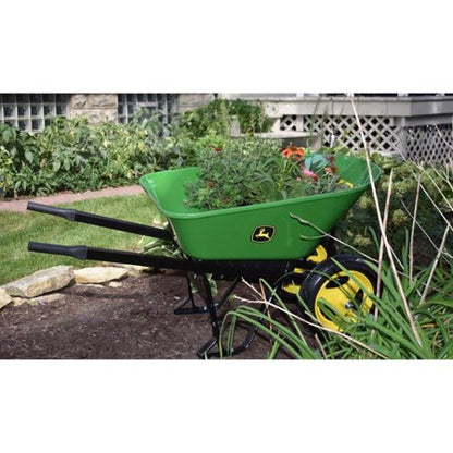 John Deere 7 cu ft. Green Steel Wheelbarrow