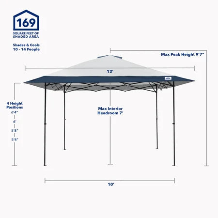 E-Z UP 13x13 Instant Canopy Tent - Vented Top