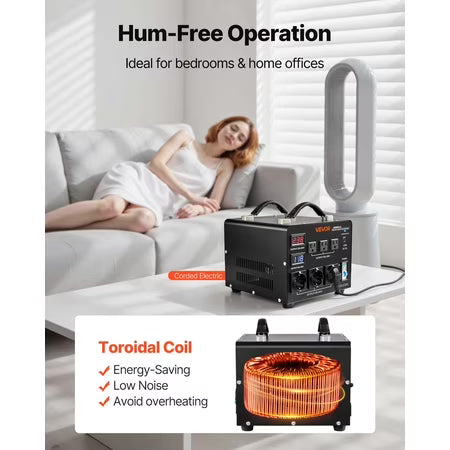 VEVOR 5000W Voltage Converter (110-220V)