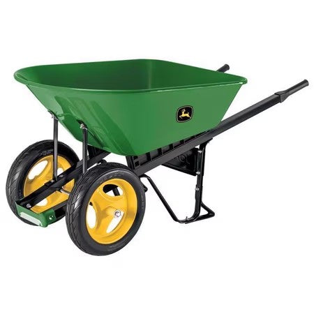 John Deere 7 cu ft. Green Steel Wheelbarrow