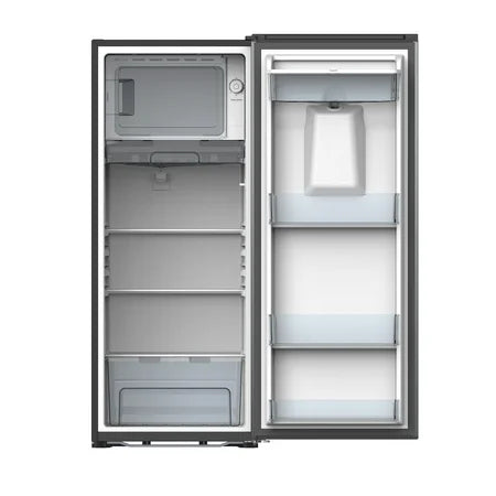 Galanz 6.5 Cu ft One Door Refrigerator, with Water Dispenser, Stainless Steel Look, Estar, New