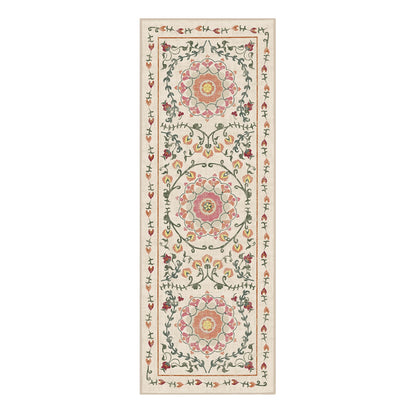 Ruggable Flatwoven Washable Suzani Runner Rug, 2' 6 x 7'
