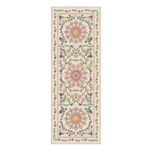 Ruggable Flatwoven Washable Suzani Runner Rug, 2' 6 x 7'