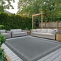 Ravenna Indoor/Outdoor Rug, Geo Border Silver