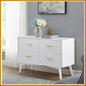 Classic Brands Canton 4 Drawer Wood Dresser - White