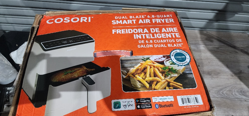 COSORI Dual Blaze 6.8qt Ceramic Coating Smart Air Fryer - Off White
