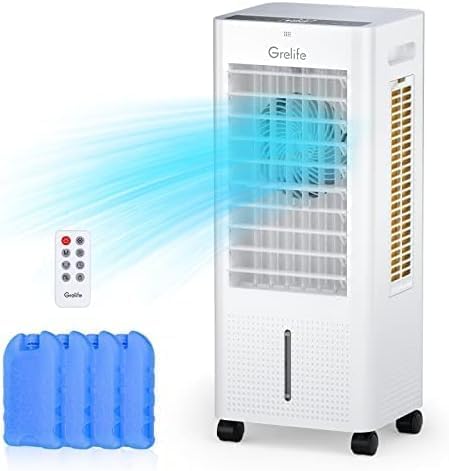 Grelife Portable Evaporative Air Cooler, 3-IN-1 Oscillation Air Cooler