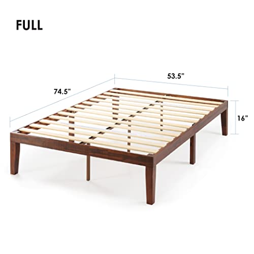 Mellow Naturalista 16 Inch Wood Bed, Espresso