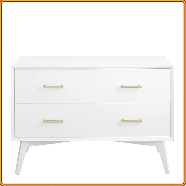 Classic Brands Canton 4 Drawer Wood Dresser - White