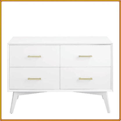 Classic Brands Canton 4 Drawer Wood Dresser - White