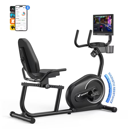 MERACH Recumbent Bike with Screen and Resistance
