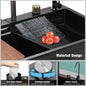 Waterfall Kitchen Sink, Single Bowl with Faucet