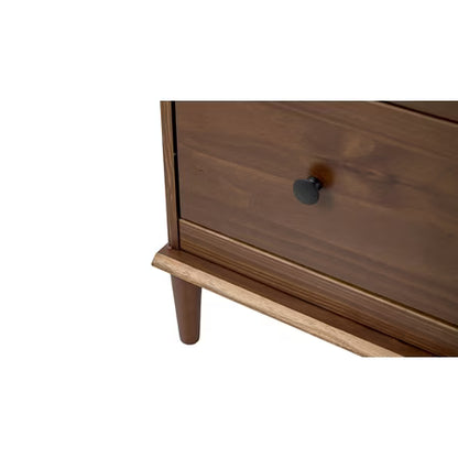 Spencer Six Drawers Solid Wood Dresser Walnut