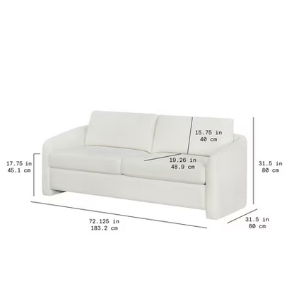 Drew 72.2" Sofa by Drew Barrymore, Cream Bouclé