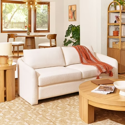 Drew 72.2" Sofa by Drew Barrymore, Cream Bouclé