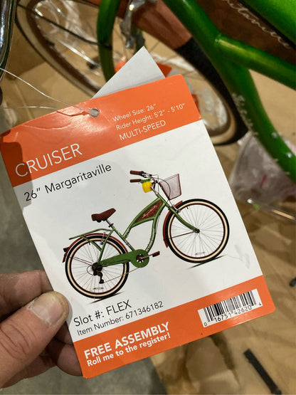 Margaritaville 26" 7-Speed Cruiser, Green