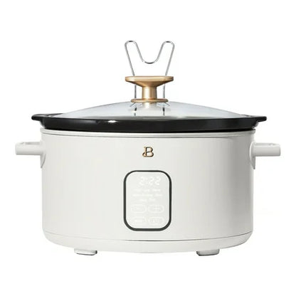 NEW Beautiful Programmable 6-Quart Slow Cooker, White Icing by Drew Barrymore