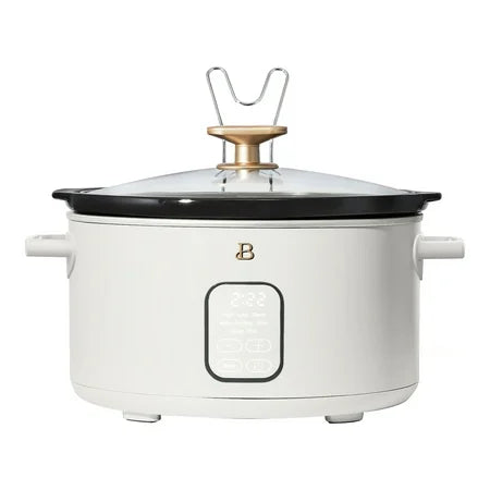 NEW Beautiful Programmable 6-Quart Slow Cooker, White Icing by Drew Barrymore