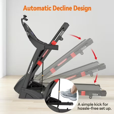 Famistar 5.1HP Folding Treadmill, Incline, App
