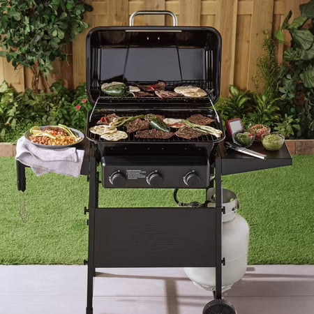 Expert Grill 3-Burner Propane Grill with Shelves