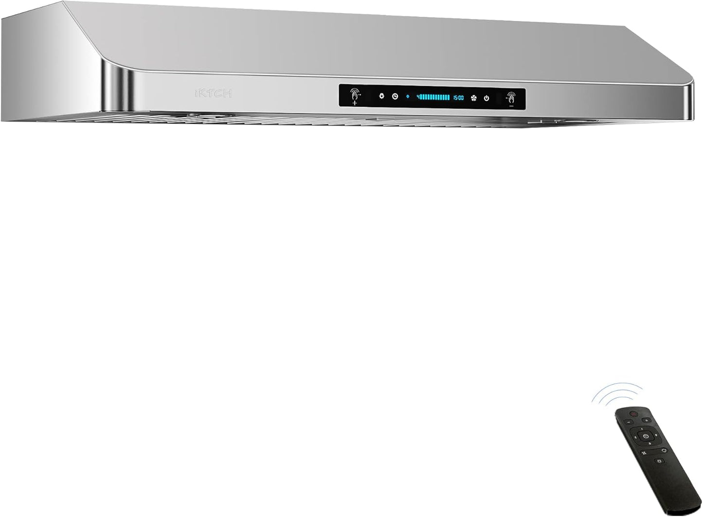 IKTCH 42 Inch Under Cabinet Range Hood with 900-CFM, 4 Speed Gesture Sensing&Touch Control Panel