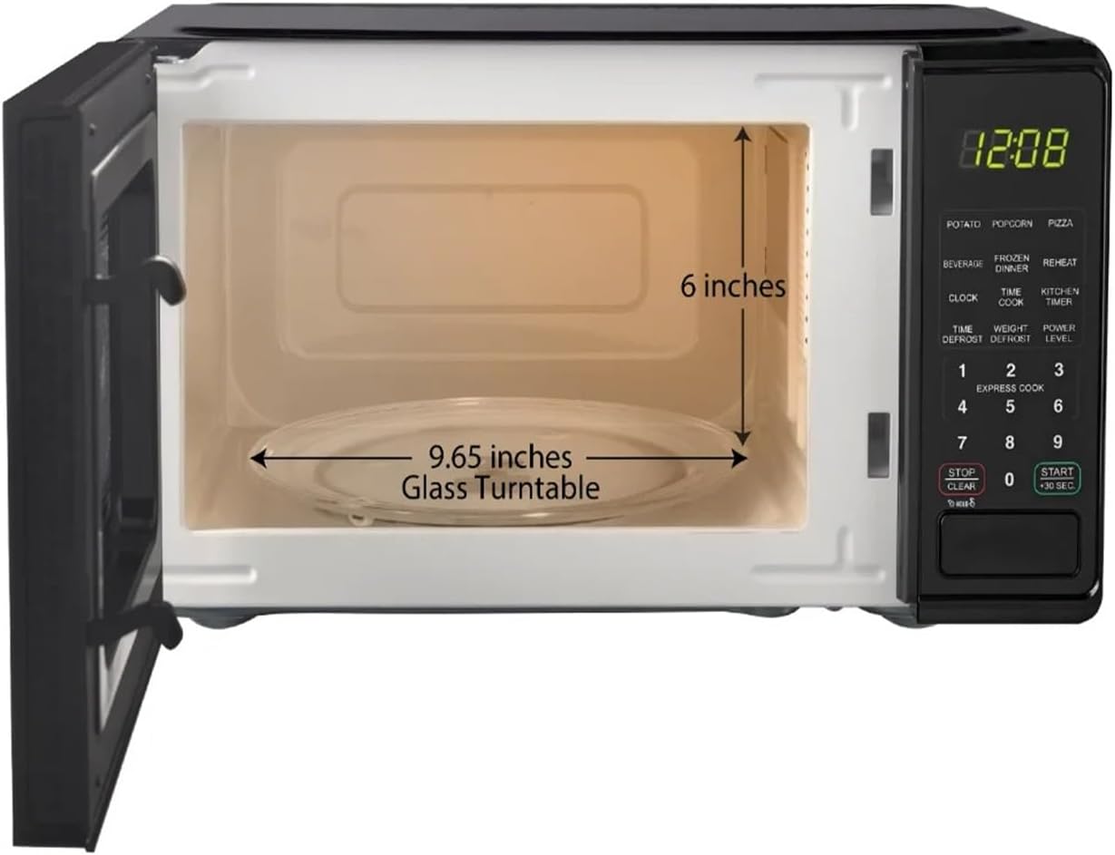 Mainstays 0.7 ft. Countertop Microwave Oven, 700 Watts, Black(Black)