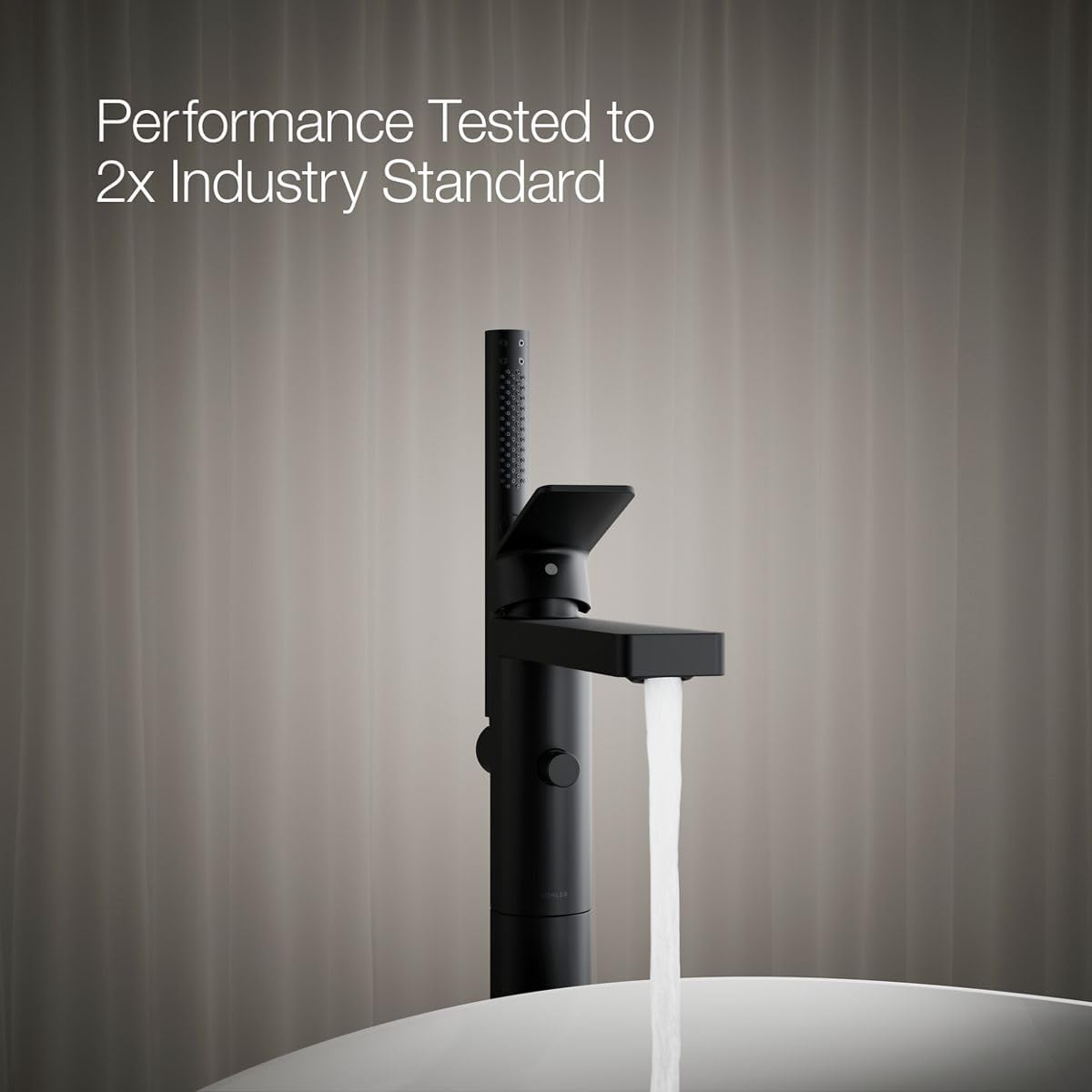 KOHLER Parallel Matte Black Bathtub Faucet