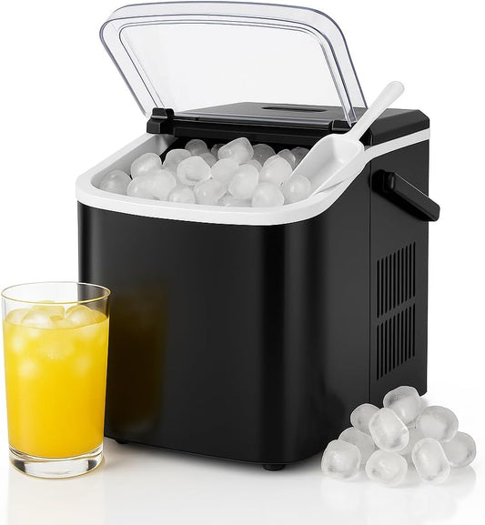 DUMOS Portable Ice Maker for Countertop with Handle, 26lbs/Day