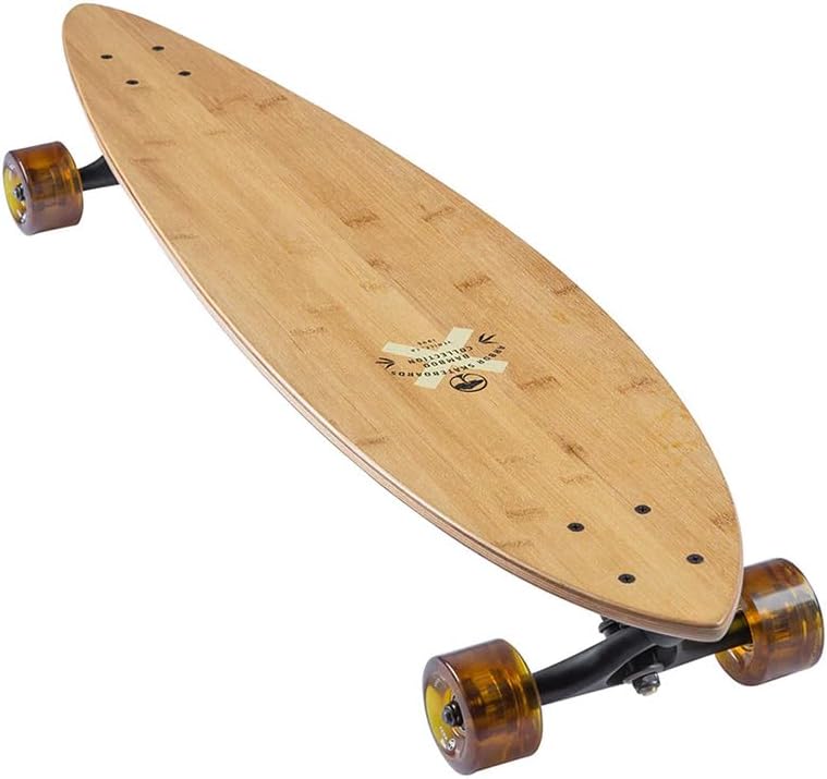 Arbor Bamboo Fish 37 Complete Longboard - Perfect for Cruising and Carving - Includes ABEC 7 Bearings, Spacers, Paris Risers, and Recycled Glass Re-Grit