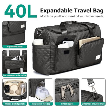Joyway 6-Piece Hardside Luggage Set, Black