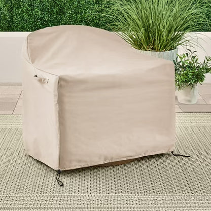 Bellamy Outdoor Swivel Glider Chair, Tan wicker