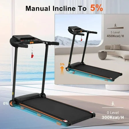 EUROCO 300 LBS Portable Folding Treadmill