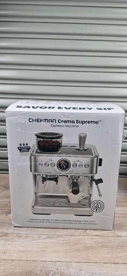 Chefman Crema Espresso Machine with Grinder