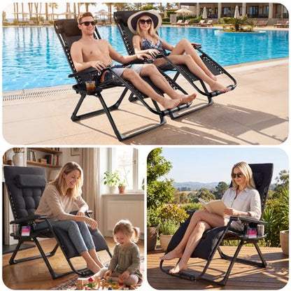 SUGIFT Zero Gravity Chair, Recliner, Black