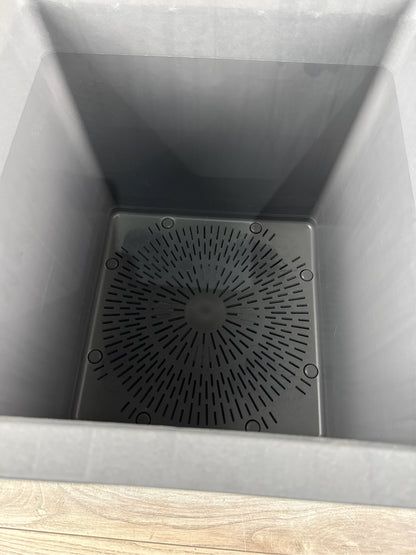 Millennium Deroma 15” Cube Planter – Light Black